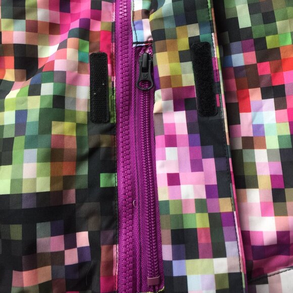 Burton Jacket Womens S Pink Dryride Pixel Geometric Snowboard Ski Parka Coat Zip - Picture 3 of 15